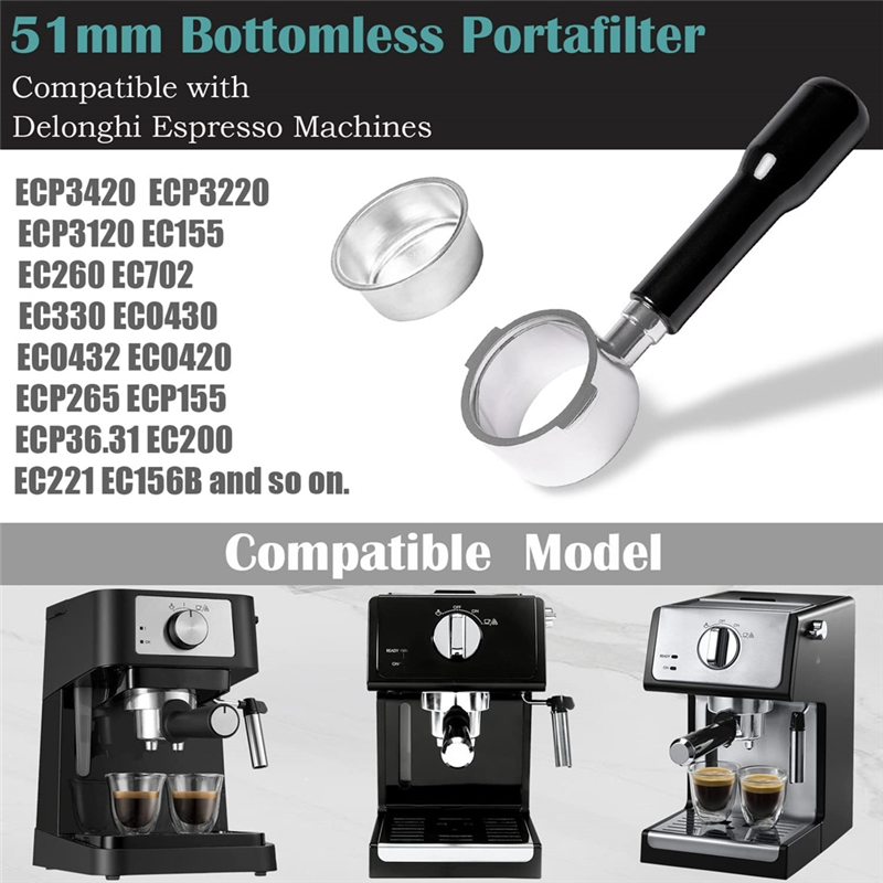 Delonghi Espresso Ecp3420 - ABYN-51Mm Portafilter Tanpa Dasar 2 Telinga