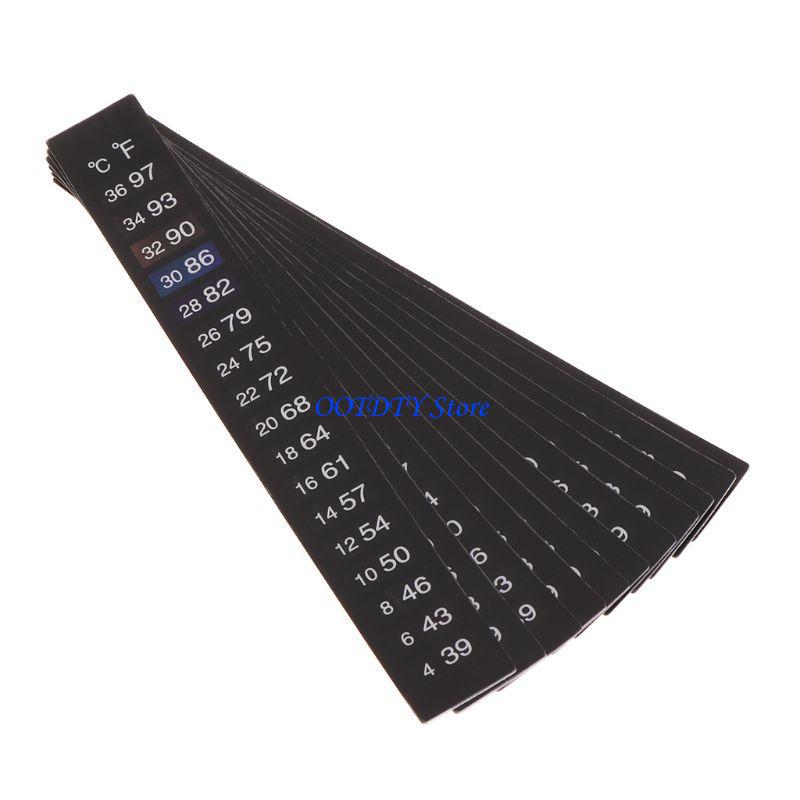 367A 10 PCS Betta Stiker Termo - Temperature Strip Thermometer ulasan dan harga