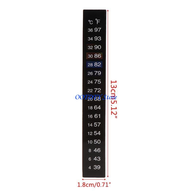 367A 10 PCS Betta Stiker Termo - Temperature Strip Thermometer ulasan dan harga