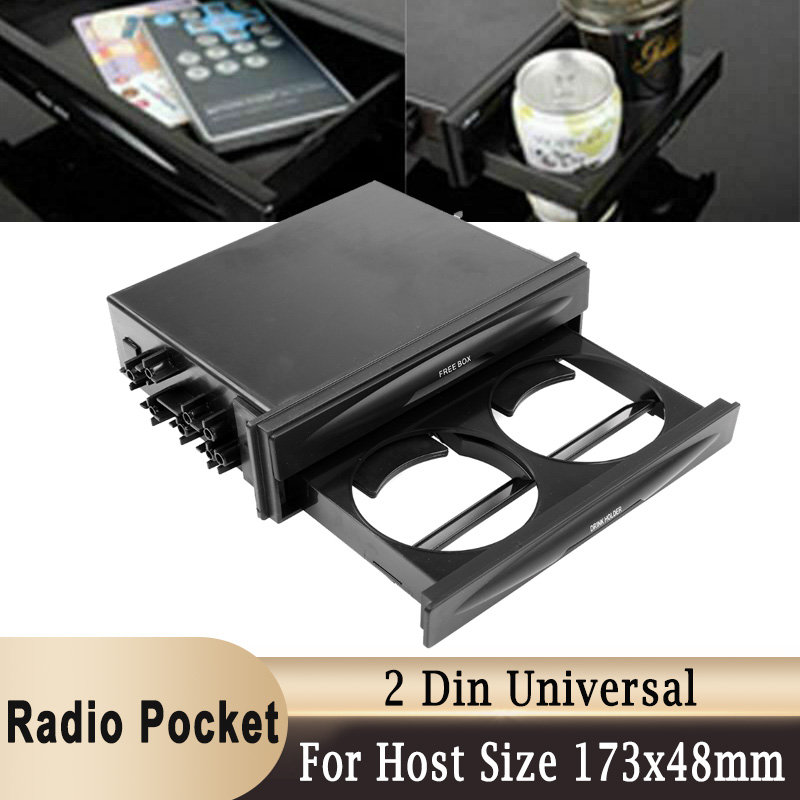 Universal 2 Din Car Radio Pock - Coffee Equipment Holder ulasan dan harga