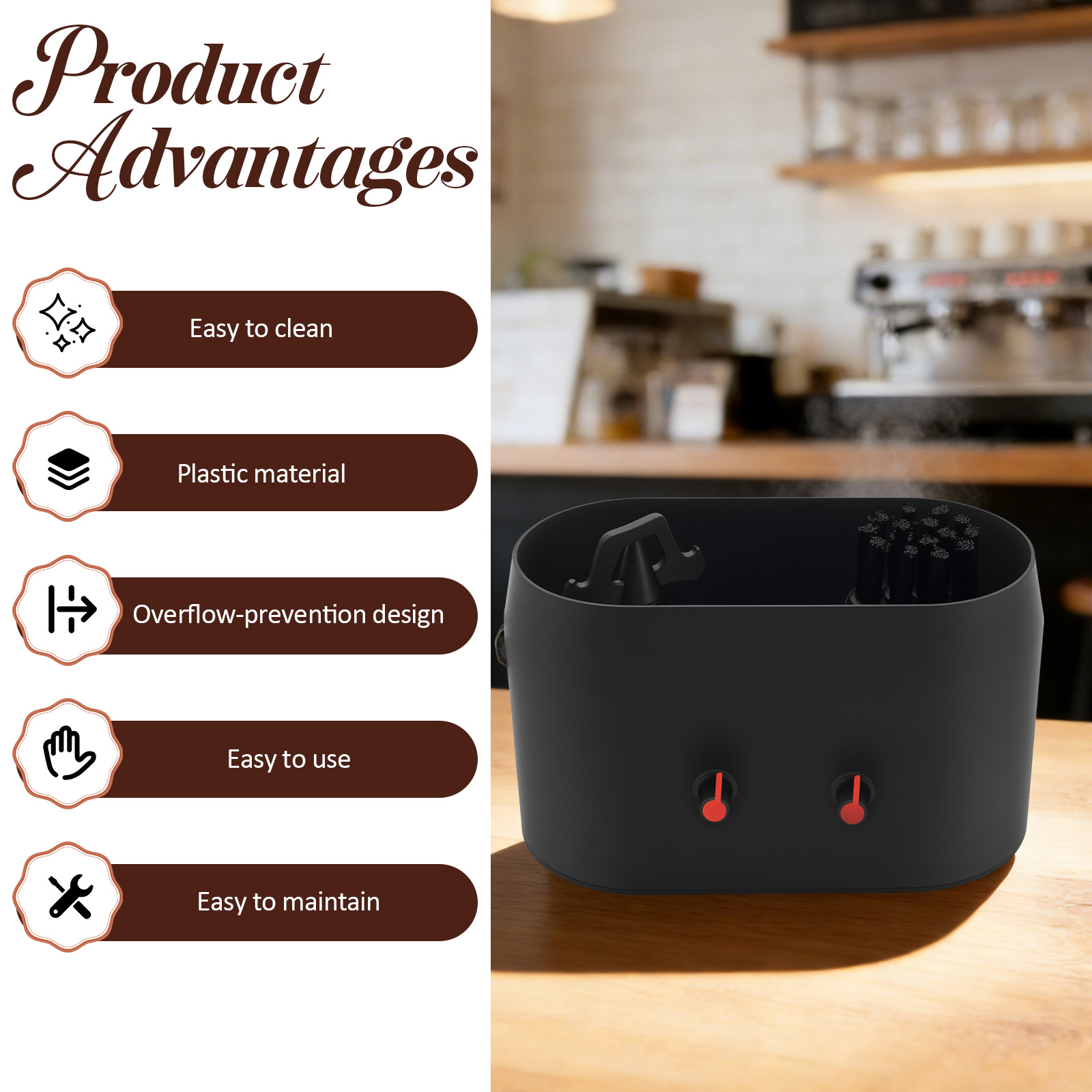 Pembersih Knock Box Otomatis E - Coffee Equipment Holder ulasan dan harga